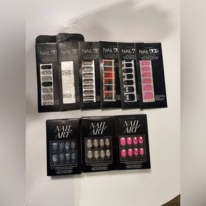 Vintage 90’s Avon Nail Art Lot: 9 Packs Press-On Nails & Design Strips